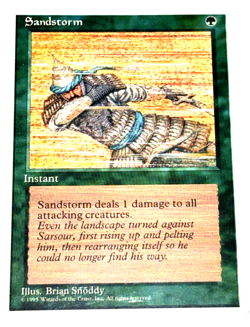 MAGIC the GATHERING Sandstorm - 1995 WIzard of the coast - Instant Sandstorm - Image 1