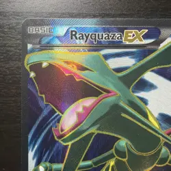 POKEMON RAYQUAZA EX FULL ART 104/108 CY ROARING SKIES HOLO LP - Image 5