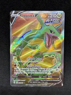 Pokemon TCG Rayquaza V Evolving Skies 193/203 Holo Ultra Rare NM - Image 1