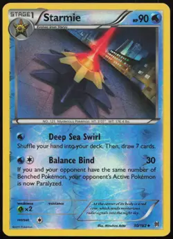 Starmie 30/162 MP BREAKthrough Uncommon Reverse Holo Pokemon - Image 1