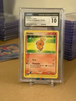 Pokemon Torchic EX Ruby & Sapphire 73/109 CGC Gem Mint 10 Low Pop - Image 1