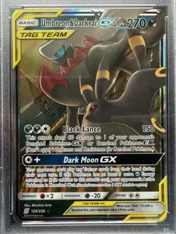 Pokemon Sm-Unified Minds Umbreon & Darkrai GX 125/236 PSA 10 Ultra Rare Holo EN - Image 2