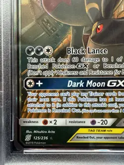Pokemon Sm-Unified Minds Umbreon & Darkrai GX 125/236 PSA 10 Ultra Rare Holo EN - Image 5
