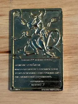 Pokemon 1999 23k Gold Plated MEWTWO #150 Burger King Promotion Some Scratches - Image 3