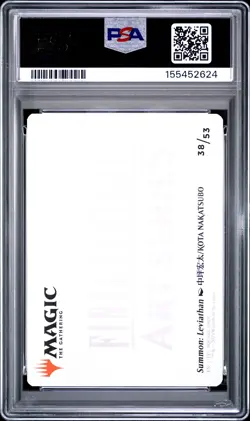 Leviathan Magic The Gathering Final Fantasy Art Series 38 Gold Stamped PSA 9 - Image 2