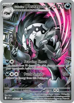 Lightly Played Galarian Obstagoon - 245/217 - Illustration Rare Pokemon Ascended - Image 1