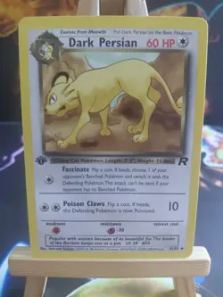 Pokemon Card Dark Persian LP Team Rocket 1st Edition Uncommon 42/82 - Image 1
