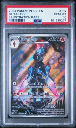 2024 POKEMON SSP EN-SURGING SPARKS ILLUSTRATION RARE #197 CERULEDGE PSA 10 - Image 1
