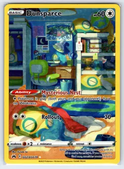 Dunsparce GG23/GG70 Holo Crown Zenith Galarian Gallery Pokemon Holo NM - Image 1