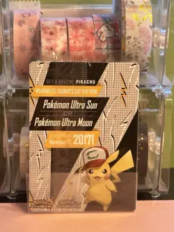 Pokemon Ash's Pikachu Promo Card SM108 Sealed Pack 2017 Sun & Moon English - Image 2