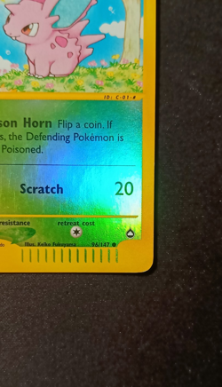 Pokemon Nidoran 96/147 Aquapolis - Reverse Holo Common ENG EXC/NM WOTC - Image 5