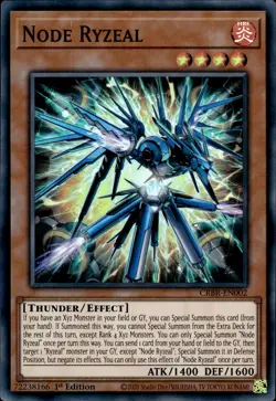 Node Ryzeal - Super Rare 1st Edition CRBR-EN002 - NM - YuGiOh - Image 1