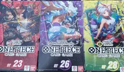 One Piece TCG Starter Decks: (23/Shanks, 26/Luffy, & 28/Yamato) (New & Sealed) - Image 1