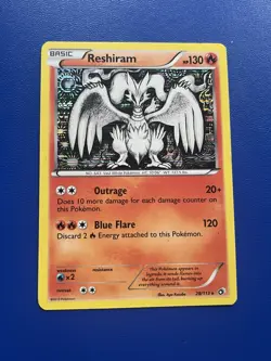 Pokemon Reshiram 28/113 Legendary Treasures Holo Rare Basic 130 HP Card - Image 1