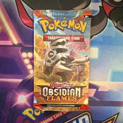 Pokemon TCG Scarlet Violet: Obsidian Flames Booster Pack 10 Cards, Sealed - Image 1