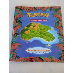 2001 Pokemon Southern Islands Collection TCG 3-Ring Binder Empty Tropical - Image 1