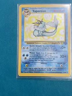 Vaporeon 12/64 Holo Jungle Set Holographic Rare Pokemon Card HP - Image 5