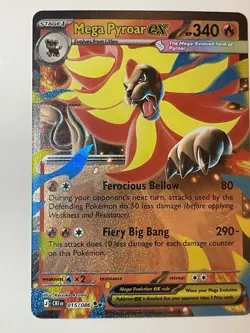 Mega Pyroar ex 099/086 Pokemon Me04: Chaos Rising Holo Full Art Ultra Rare NM - Image 1