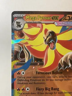 Mega Pyroar ex 099/086 Pokemon Me04: Chaos Rising Holo Full Art Ultra Rare NM - Image 2