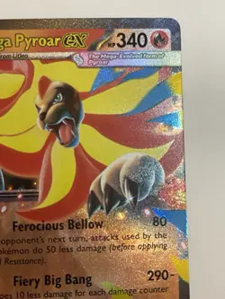 Mega Pyroar ex 099/086 Pokemon Me04: Chaos Rising Holo Full Art Ultra Rare NM - Image 3