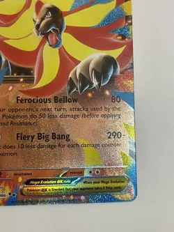 Mega Pyroar ex 099/086 Pokemon Me04: Chaos Rising Holo Full Art Ultra Rare NM - Image 4