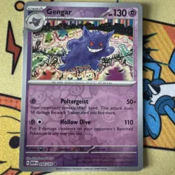 Gengar 094/165 Reverse Holo Pokemon TCG Scarlet & Violet 151 - Image 1
