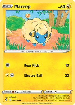 Mareep 054/203 C Evolving Skies Pokemon NM/M - Image 1