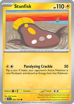 Stunfisk 064/191 C Surging Sparks Pokemon NM/M - Image 1