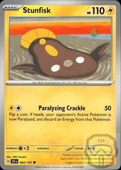Stunfisk 064/191 C Surging Sparks Pokemon NM/M - Image 3