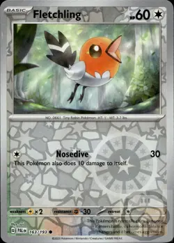 Fletchling 163/193 C Paldea Evolved Pokemon Reverse Holo NM/M - Image 3