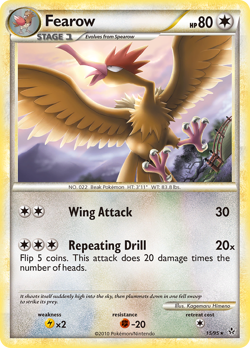 Fearow 15/95 R HGSS Unleashed Pokemon NM/M - Image 1