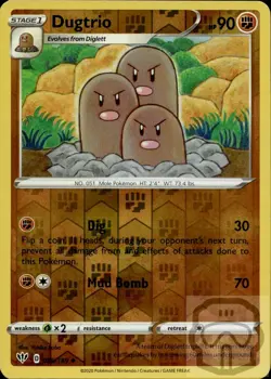 Dugtrio 085/189 UC Darkness Ablaze Pokemon Reverse Holo NM/M - Image 3