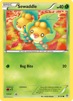 Sewaddle 8/135 C Plasma Storm Pokemon NM/M - Image 1
