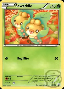 Sewaddle 8/135 C Plasma Storm Pokemon NM/M - Image 3