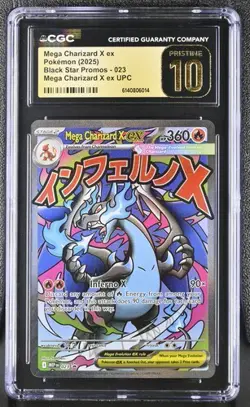 Mega Charizard X ex 023 CGC Pristine 10 Black Star Promos UPC Pokemon 2025 - Image 1