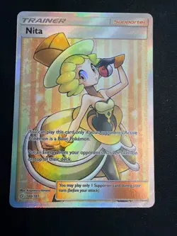 Mint! Nita (Full Art) 180/181 Sm-Team Up Holo Sun and moon trainer pokemon tcg - Image 1