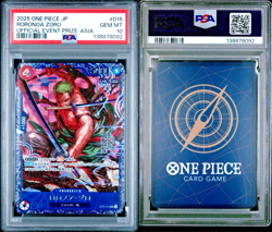 2025 ONE PIECE JPN PROMOS OFFICIAL EVENT PRIZE-ASIA #015 RORONOA ZORO PSA 10 - Image 3