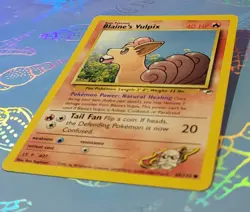 Blaine's Vulpix 65/132 Gym Heroes Pokemon Card VLP - Image 3
