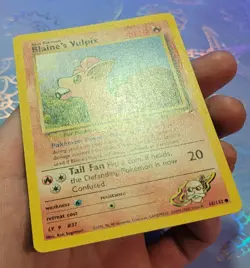 Blaine's Vulpix 65/132 Gym Heroes Pokemon Card VLP - Image 4
