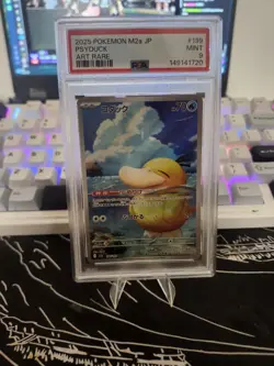 Pokemon PSA 9 Psyduck AR 199/193 Mega Dream ex Japanese Card 2025 M2A Art Rare - Image 1