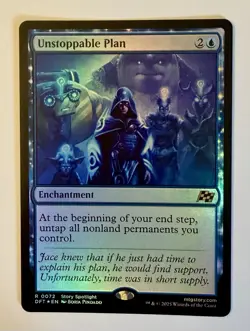 MTG Magic the Gathering Unstoppable Plan (72/579) Aetherdrift NM Foil - Image 1