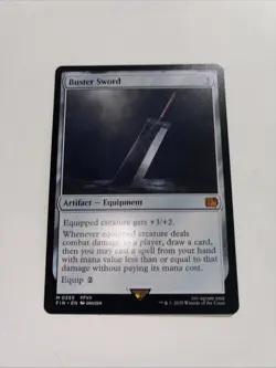 Buster Sword Magic The Gathering Pack Fresh Straight To Sleeve And Top Loader - Image 1
