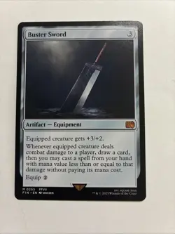 Buster Sword Magic The Gathering Pack Fresh Straight To Sleeve And Top Loader - Image 5