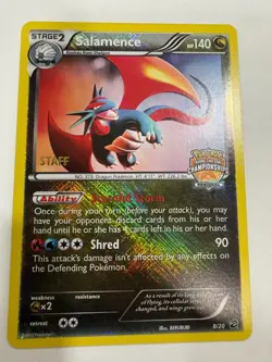 Pokemon Salamence 8/20 STAFF Regional Championships Promo Holo Rare - Image 1