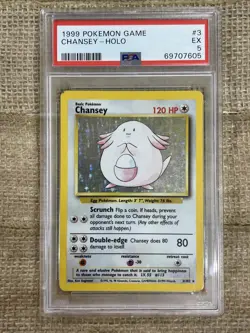 Graded PSA 5 1999 Pokemon Game - Chansey Holo - Image 1