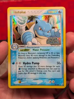 Pokemon Blastoise 14/100 EX Crystal Guardians Stamp Reverse Holo Rare 2006 - Image 3