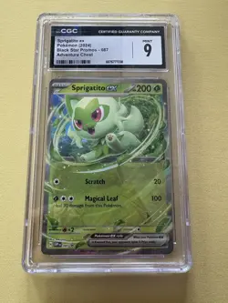 CGC 9 Sprigatito ex 087 SV Scarlet & Violet Promo Holo Pokemon TCG EN #087 - Image 1