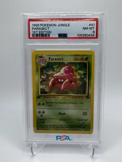 1999 Pokemon Jungle TCG 1st Edition Parasect PSA 8 Uncommon Regular 41/64 - Image 1