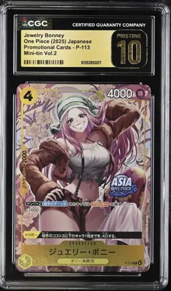 2025 ONE PIECE: JAPANESE MINI-TIN VOL. 2 #P-113 JEWELRY BONNEY CGC 10 PRISTINE - Image 1