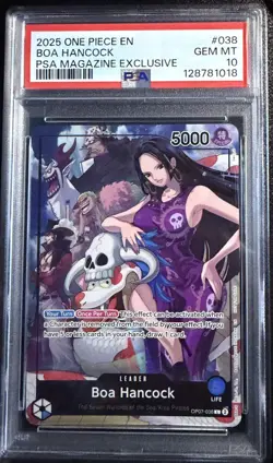 2025 ONE PIECE PROMOS PSA MAGAZINE EXCLUSIVE #038 BOA HANCOCK PSA 10 - Image 1